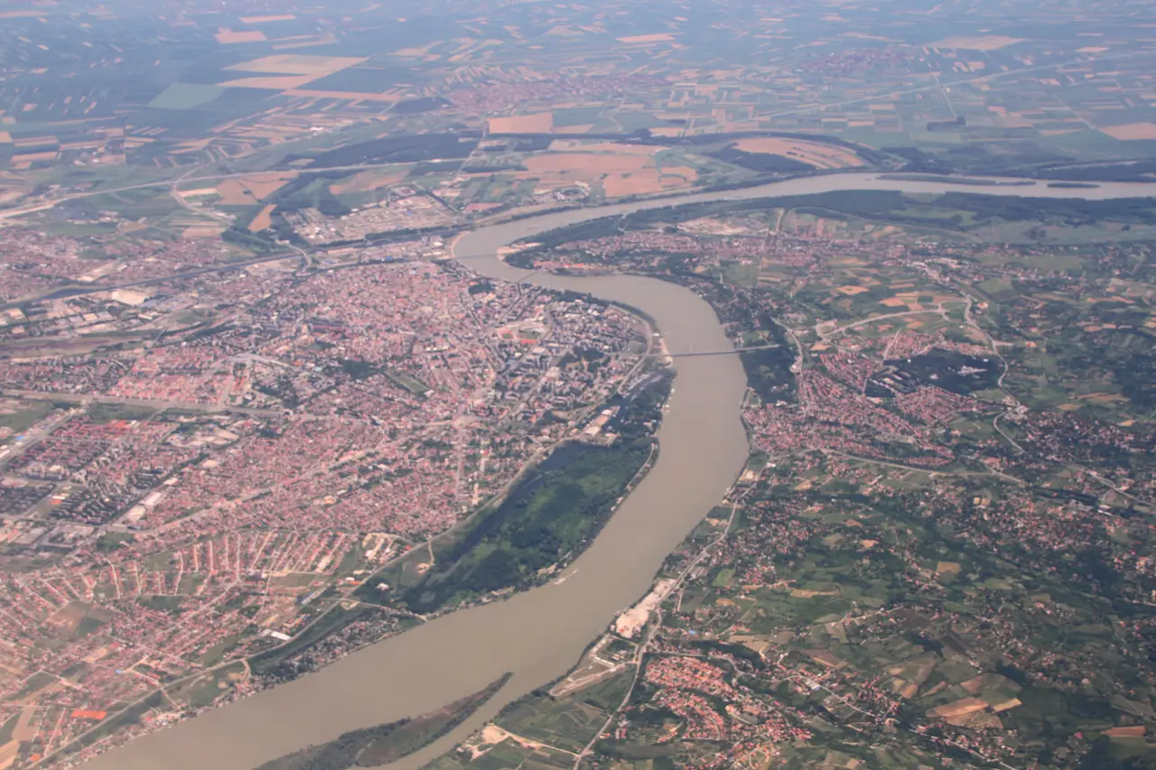 Novi Sad i Dunav iz vazduha
